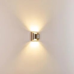hofstein Applique murale d'extérieur Vano LED Nickel mat, 2 lumières
