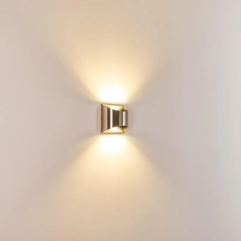 hofstein Applique murale d'extérieur Vano LED Nickel mat, 2 lumières