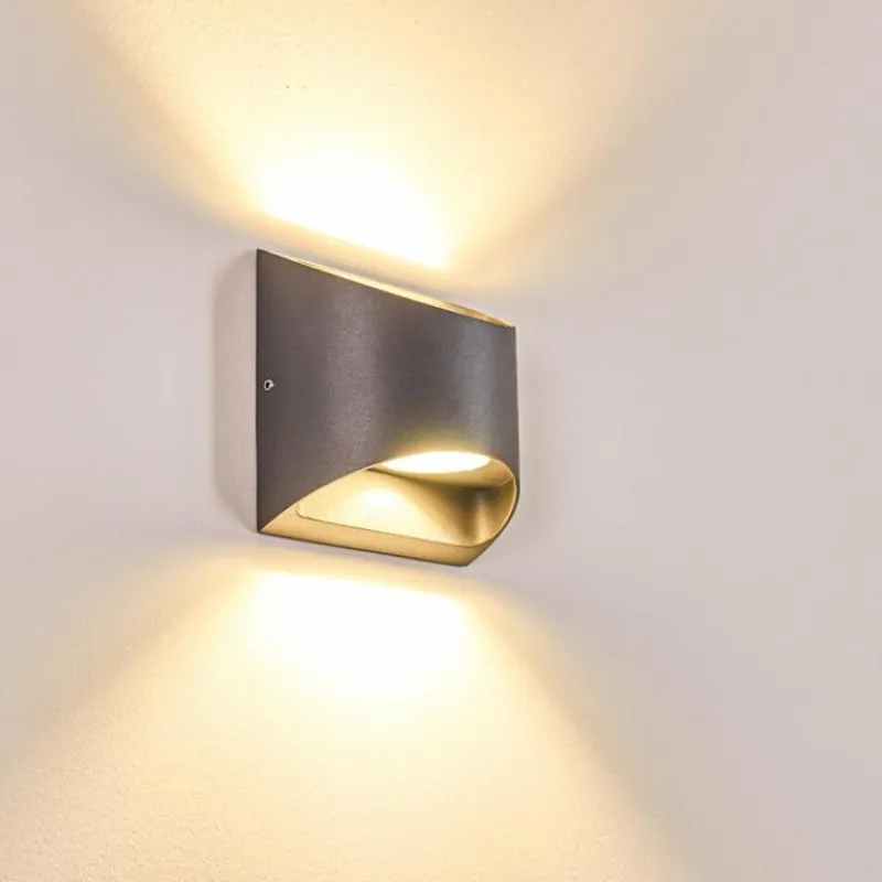 hofstein Applique murale d'extérieur Vikom LED Anthracite, 2 lumières