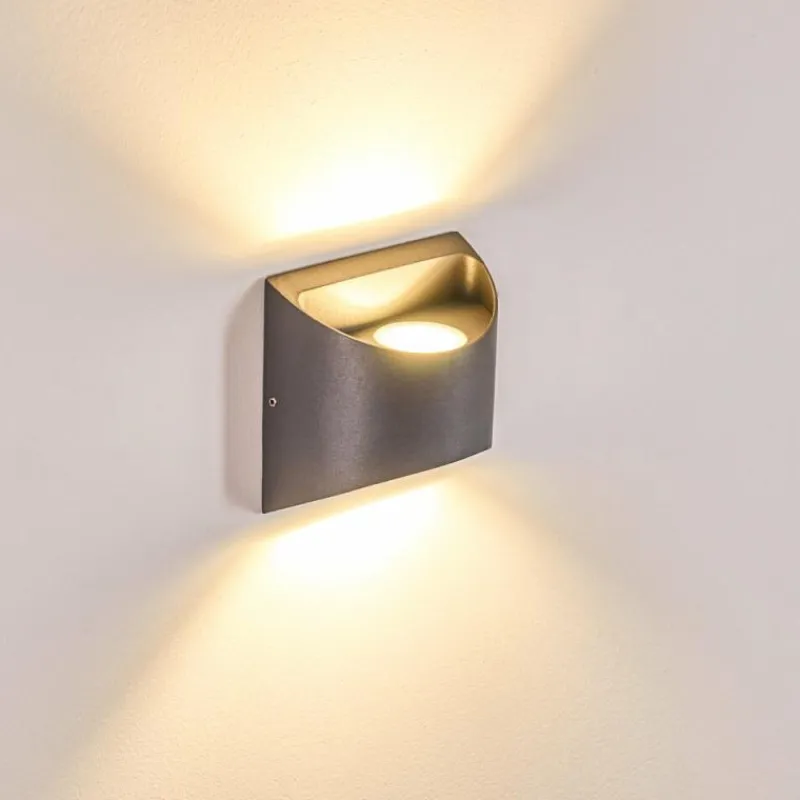 hofstein Applique murale d'extérieur Vikom LED Anthracite, 2 lumières
