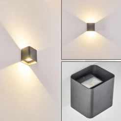 hofstein Applique murale d'extérieur Vikom LED Anthracite, 2 lumières