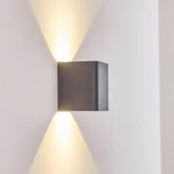 hofstein Applique murale d'extérieur Vikom LED Anthracite, 2 lumières