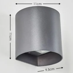 hofstein Applique murale d'extérieur Vikom LED Anthracite, 2 lumières