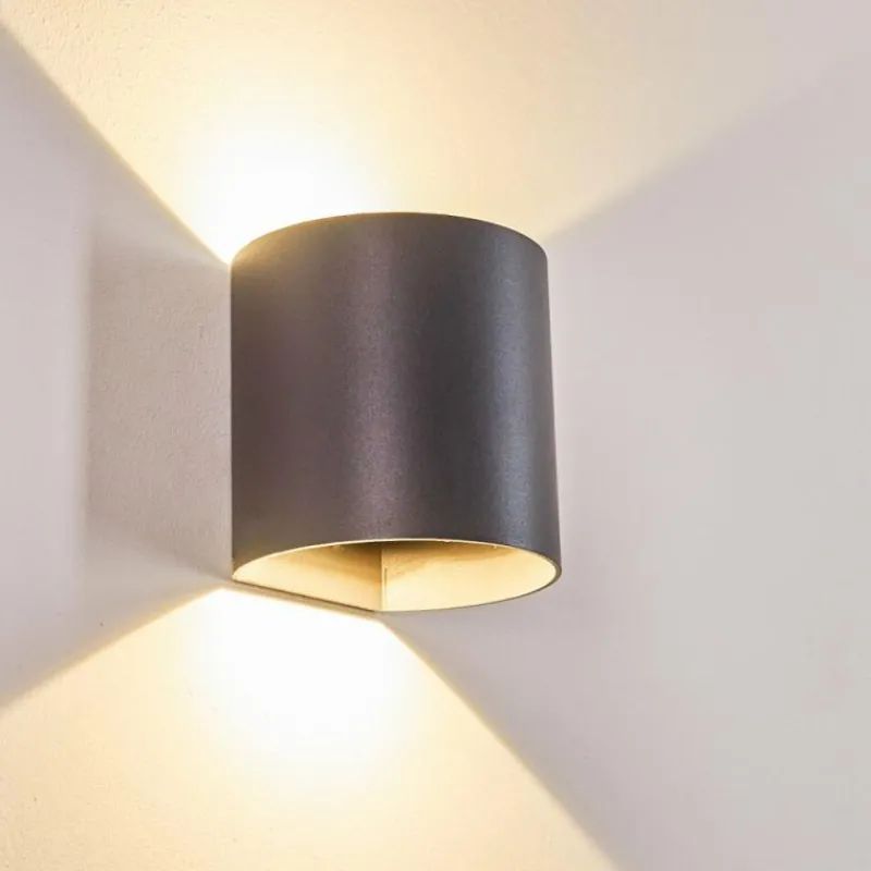 hofstein Applique murale d'extérieur Vikom LED Anthracite, 2 lumières