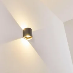 hofstein Applique murale d'extérieur Vikom LED Anthracite, 2 lumières