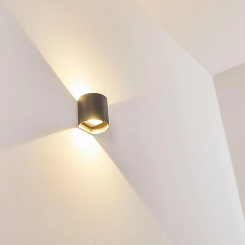 hofstein Applique murale d'extérieur Vikom LED Anthracite, 2 lumières