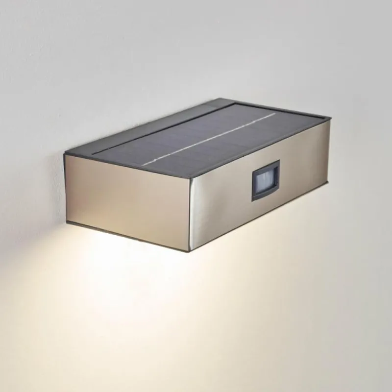 hofstein Applique murale d'extérieur LED Nickel mat, 1 lumière