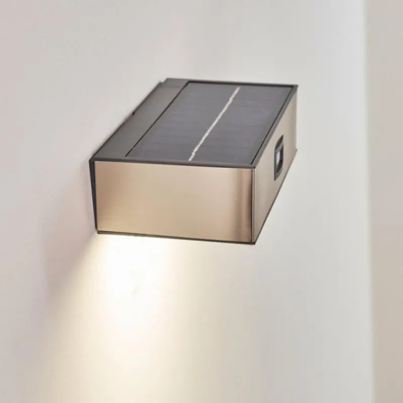 hofstein Applique murale d'extérieur LED Nickel mat, 1 lumière