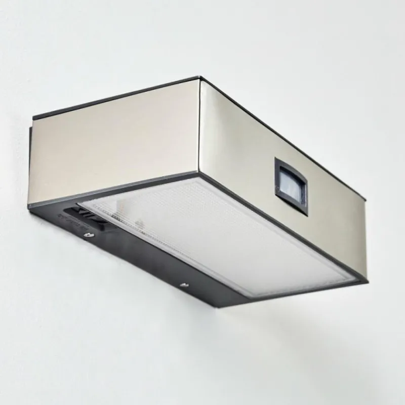 hofstein Applique murale d'extérieur LED Nickel mat, 1 lumière