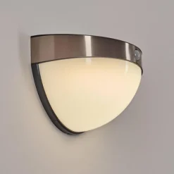 hofstein Applique murale d'extérieur Pori LED Chrome, 1 lumière, Détecteur de mouvement