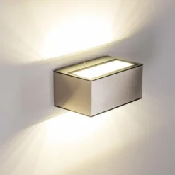 hofstein Applique murale d'extérieur Spider LED Acier inoxydable, 1 lumière