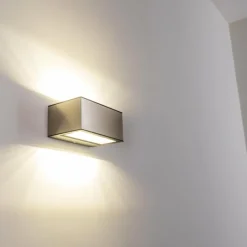 hofstein Applique murale d'extérieur Spider LED Acier inoxydable, 1 lumière