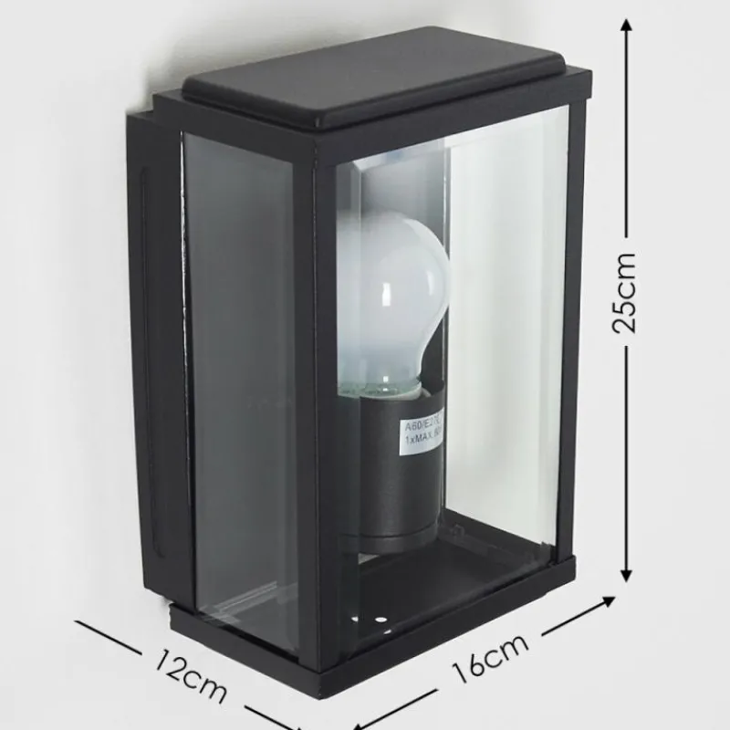 hofstein Applique murale d'extérieur Tieva Noir, 1 lumière