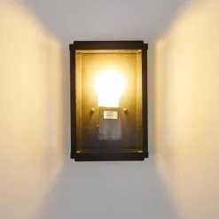 hofstein Applique murale d'extérieur Tieva Noir, 1 lumière