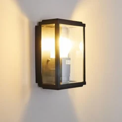 hofstein Applique murale d'extérieur Tieva Noir, 1 lumière