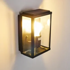 hofstein Applique murale d'extérieur Tieva Noir, 1 lumière