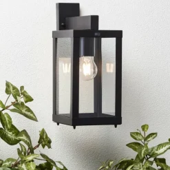 hofstein Applique murale d'extérieur Tieva Noir, 1 lumière