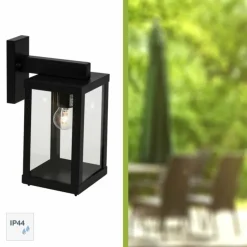 hofstein Applique murale d'extérieur Tieva Noir, 1 lumière