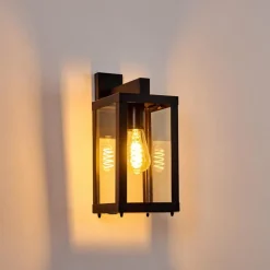 hofstein Applique murale d'extérieur Tieva Noir, 1 lumière