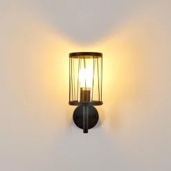 hofstein Applique murale d'extérieur Torsa Noir, 1 lumière