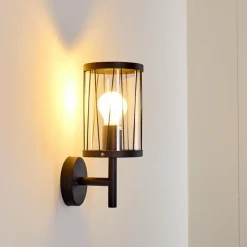 hofstein Applique murale d'extérieur Torsa Noir, 1 lumière