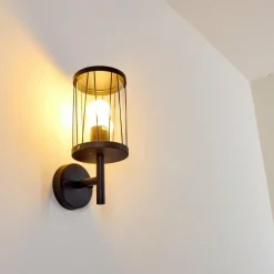 hofstein Applique murale d'extérieur Torsa Noir, 1 lumière