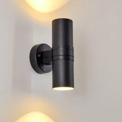 hofstein Applique murale d'extérieur Satava LED Noir, 2 lumières