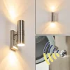 hofstein Applique murale d'extérieur Satava LED Nickel mat, 2 lumières