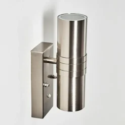 hofstein Applique murale d'extérieur Satava LED Nickel mat, 2 lumières