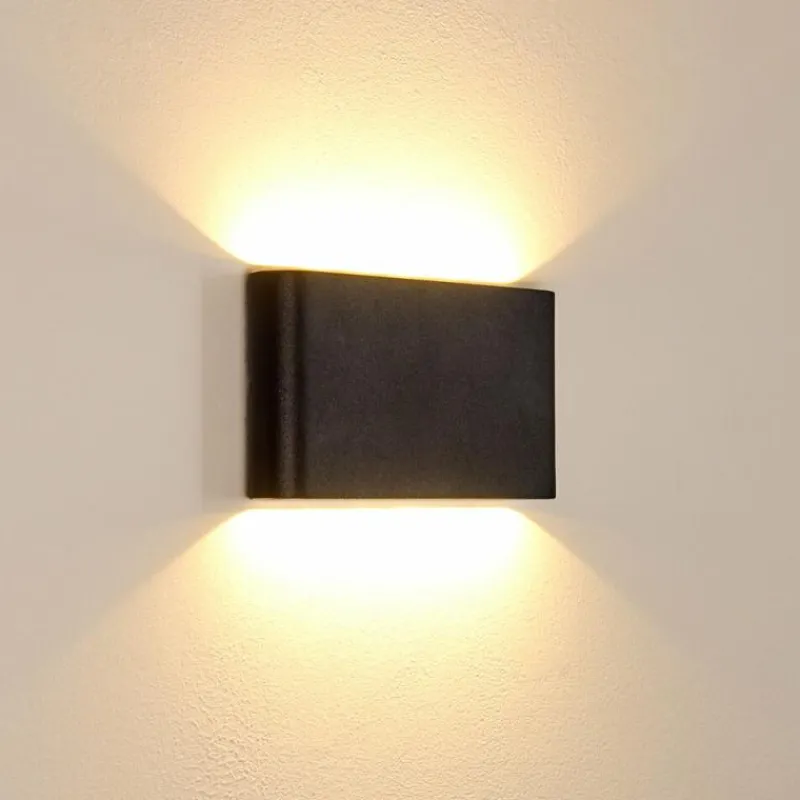 hofstein Applique murale d'extérieur Marsh LED Noir, 2 lumières