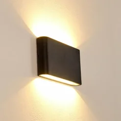 hofstein Applique murale d'extérieur Marsh LED Noir, 2 lumières