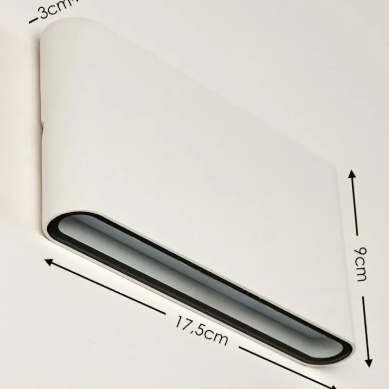 hofstein Applique murale d'extérieur Marsh LED Blanc, 2 lumières