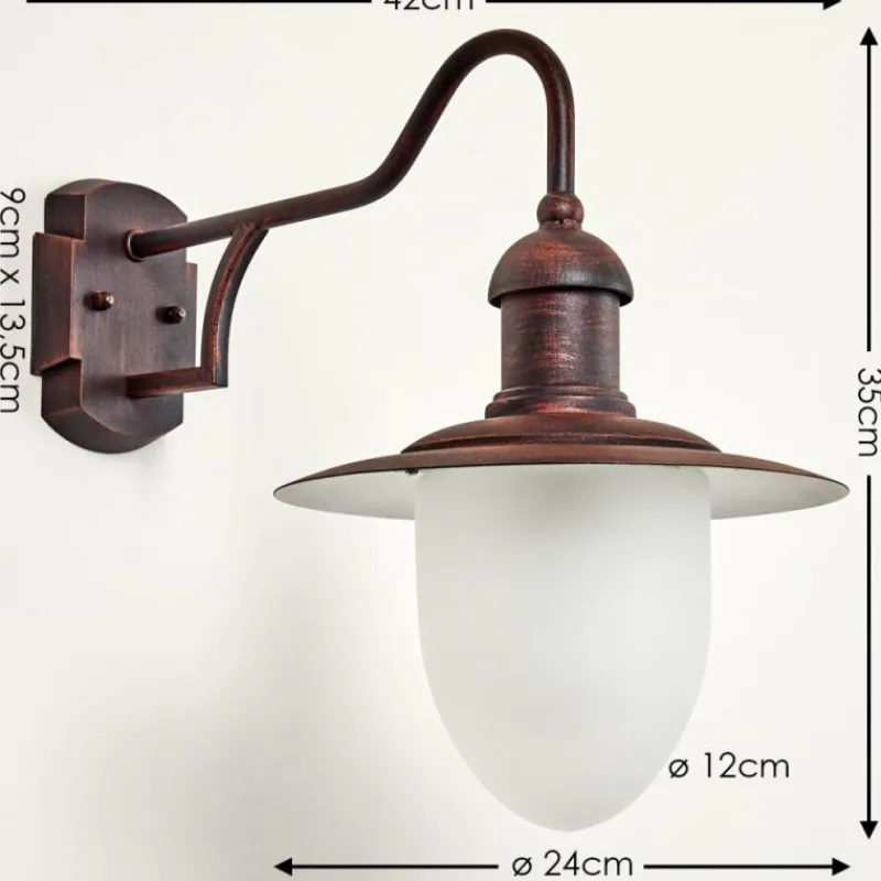 hofstein Applique murale d'extérieur Surnu Rouille, 1 lumière