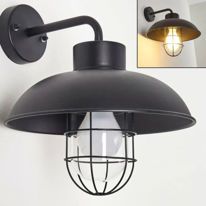 hofstein Applique murale d'extérieur Valto Noir, 1 lumière