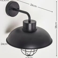 hofstein Applique murale d'extérieur Valto Noir, 1 lumière