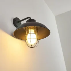 hofstein Applique murale d'extérieur Valto Noir, 1 lumière