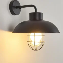 hofstein Applique murale d'extérieur Valto Noir, 1 lumière