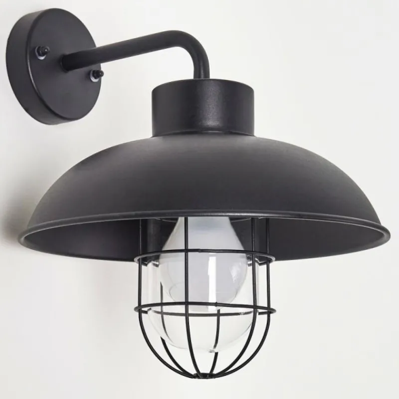 hofstein Applique murale d'extérieur Valto Noir, 1 lumière