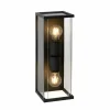Luminaires Rustiques-Luminaires Lucide Applique murale d'extérieur Lucide CLAIRE Noir, 2 lumières