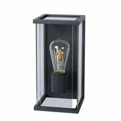 Luminaires Rustiques-Luminaires Lucide Applique murale d'extérieur Lucide CLAIRE Noir, 1 lumière, Détecteur de mouvement