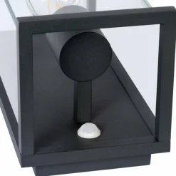 Luminaires Rustiques-Luminaires Lucide Applique murale d'extérieur Lucide CLAIRE Noir, 1 lumière, Détecteur de mouvement