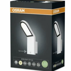 Luminaires Osram Applique murale d'extérieur Osram ENDURA LED Blanc, 1 lumière, Détecteur de mouvement