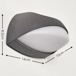 hofstein Applique murale d'extérieur Tanguro LED Noir, 1 lumière