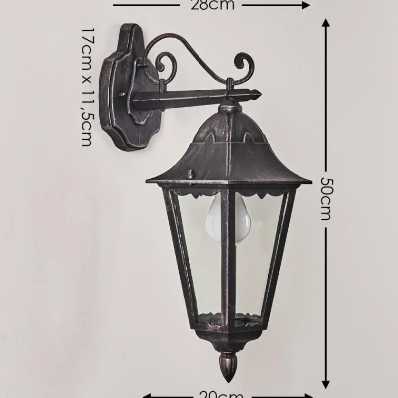 Luminaires Rustiques-hofstein Applique murale d'extérieur Lignac Noir, 1 lumière