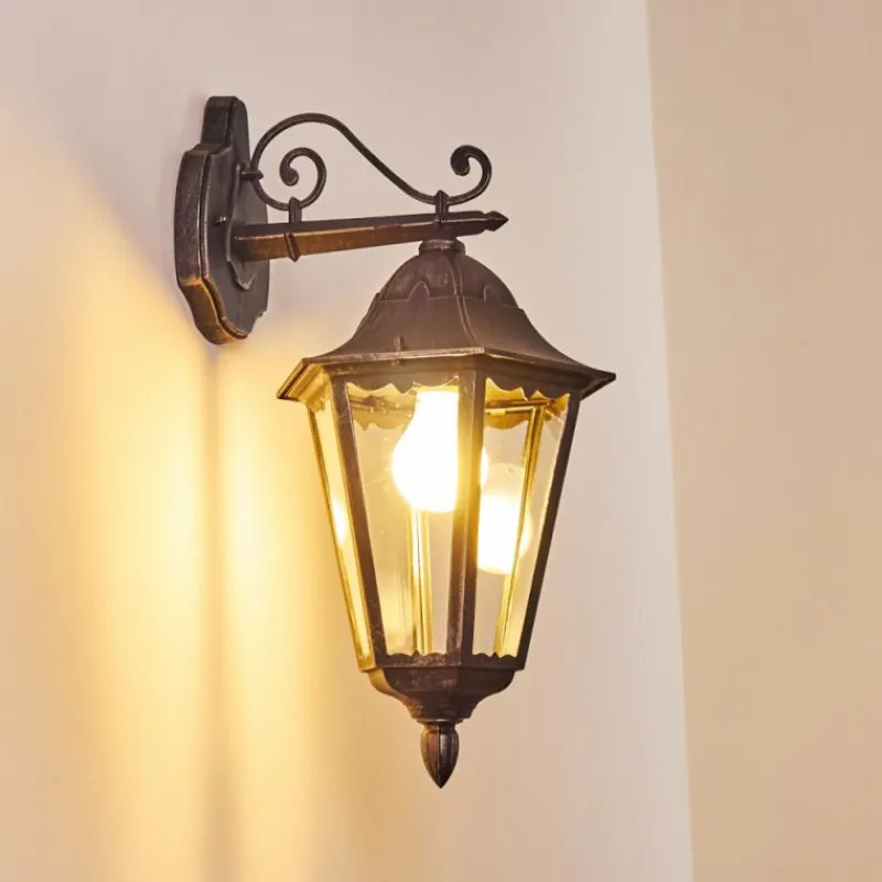 Luminaires Rustiques-hofstein Applique murale d'extérieur Lignac Noir, 1 lumière