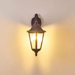 Luminaires Rustiques-hofstein Applique murale d'extérieur Lignac Noir, 1 lumière