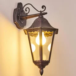 Luminaires Rustiques-hofstein Applique murale d'extérieur Lignac Noir, 1 lumière