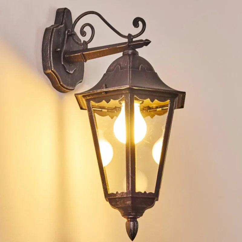 Luminaires Rustiques-hofstein Applique murale d'extérieur Lignac Noir, 1 lumière