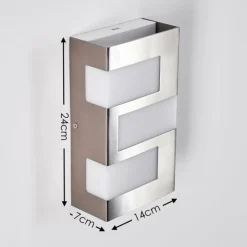 hofstein Applique murale d'extérieur Lannion LED Acier inoxydable, 3 lumières