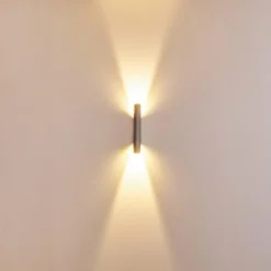 hofstein Applique murale d'extérieur Gatunga LED Argenté, 2 lumières